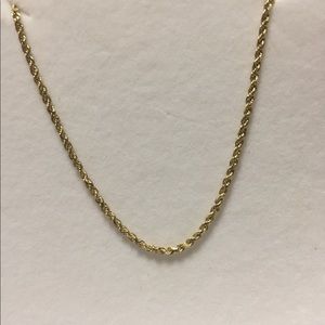 14k dia cut rope chain yellow gold 18 inches